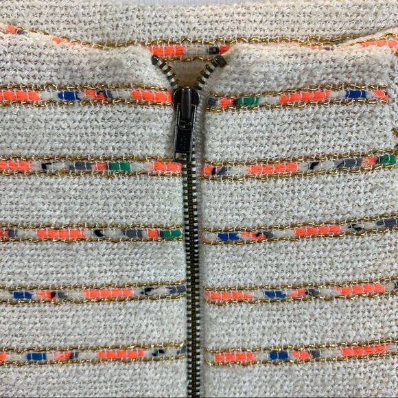 Anthro Mauve Brand Lucaya Tweed Flare Striped Skirt Size 0 - Picture 14 of 14